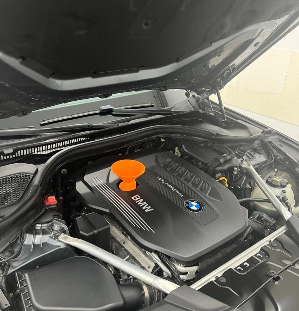 BMW M-Farben Einfüllstutzen, Adapter, Einfülltrichter