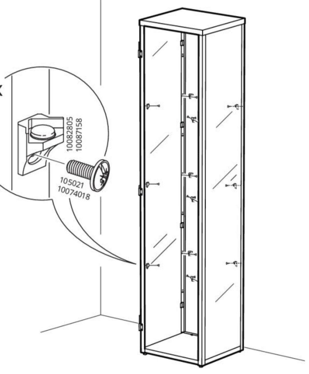 IKEA Blaliden Ersatzteil, Support Adapter mit Silikon Stopper+ Schrauben 4x