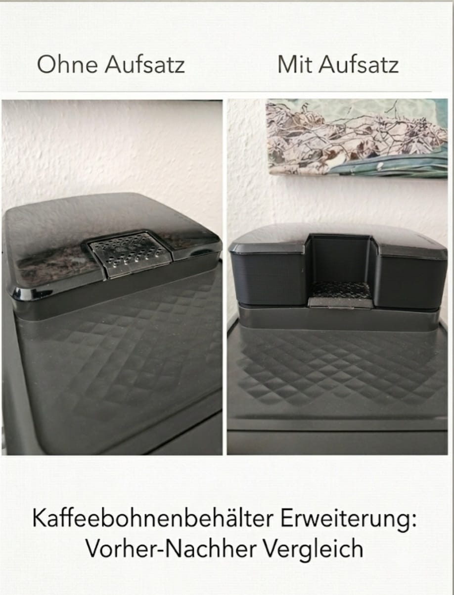 kaffeevollautomat Bohnenbehälter Erweiterung Aufsatz für Phillips/Delonghi