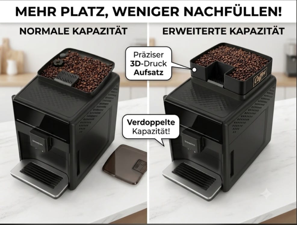 kaffeevollautomat Bohnenbehälter Erweiterung Aufsatz für Phillips/Delonghi