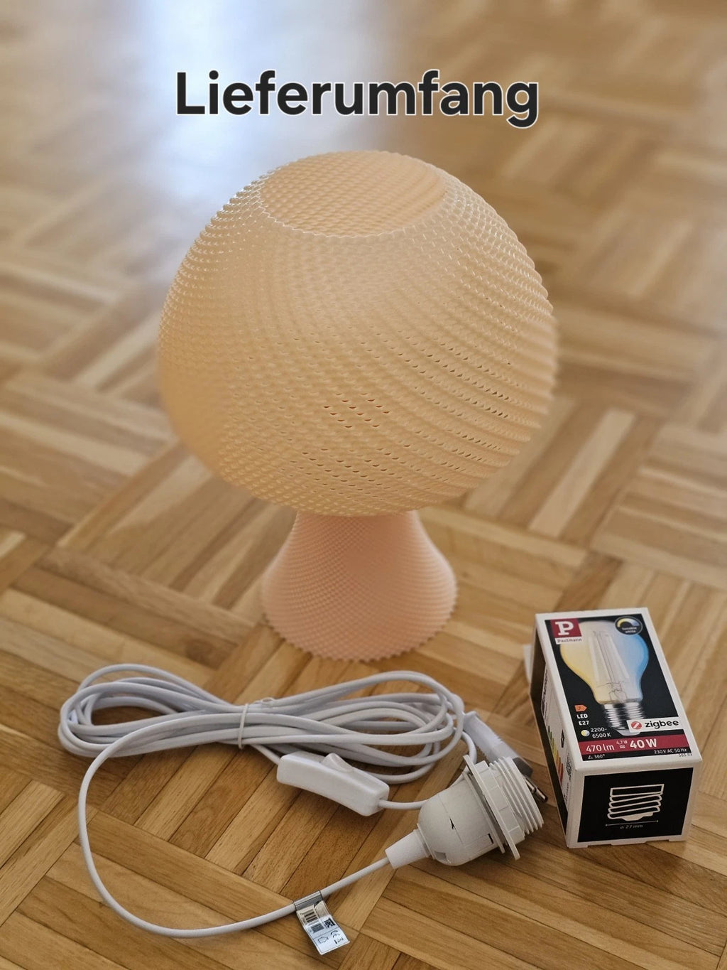 Moderne 3D-gedruckte Tischlampe | Designer Lampe | Warmweiß | Dimmbar..
