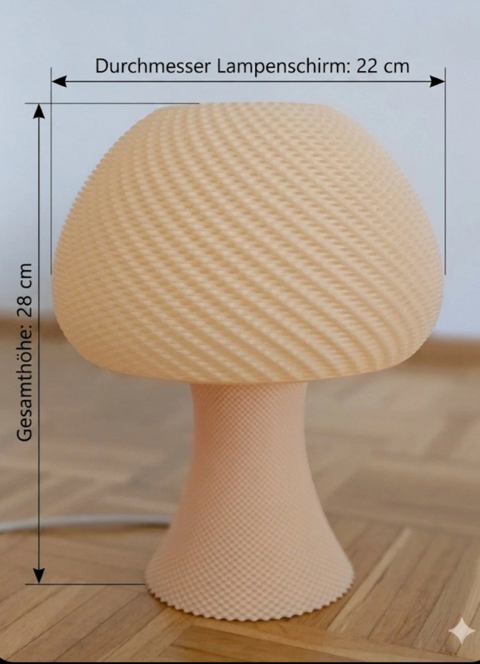 Moderne 3D-gedruckte Tischlampe | Designer Lampe | Warmweiß | Dimmbar..