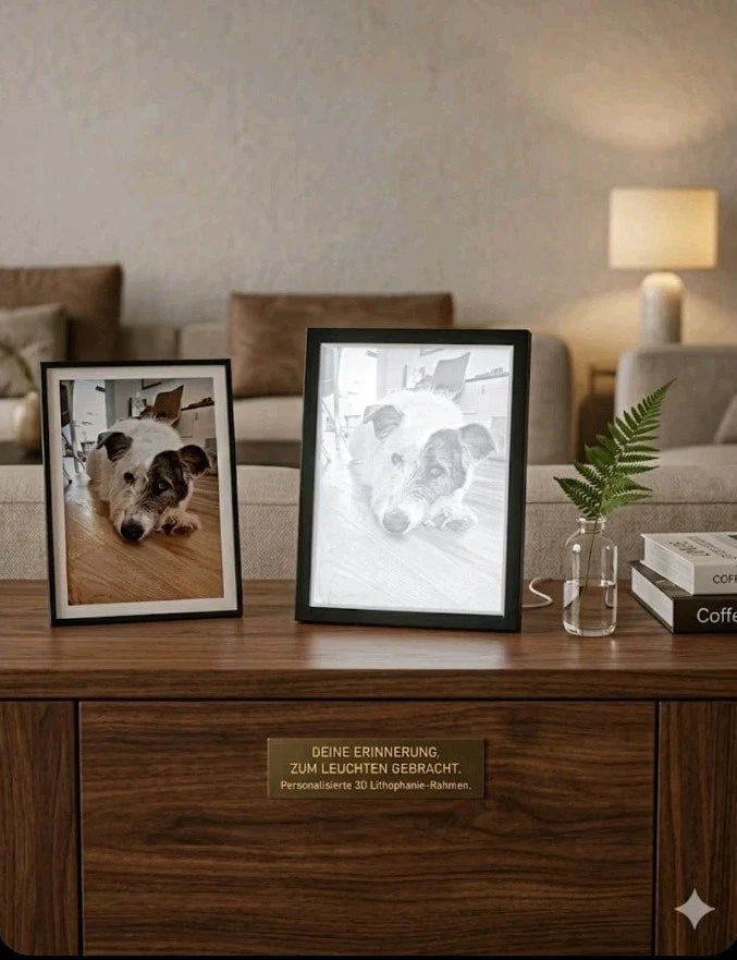 Personalisierte Lithophane Lampe mit Foto | 3D Lichtbild LED Geschenk