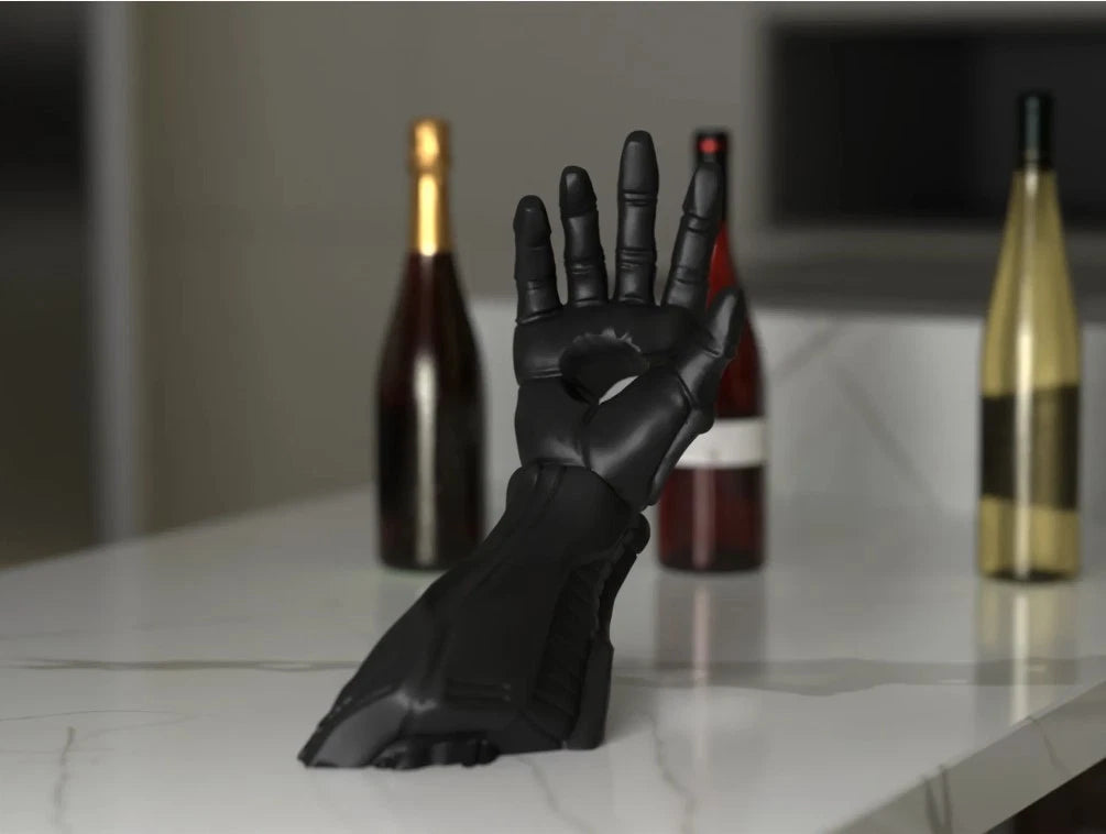 🦾Weinflaschenhalter – Roboterhand Design🍷