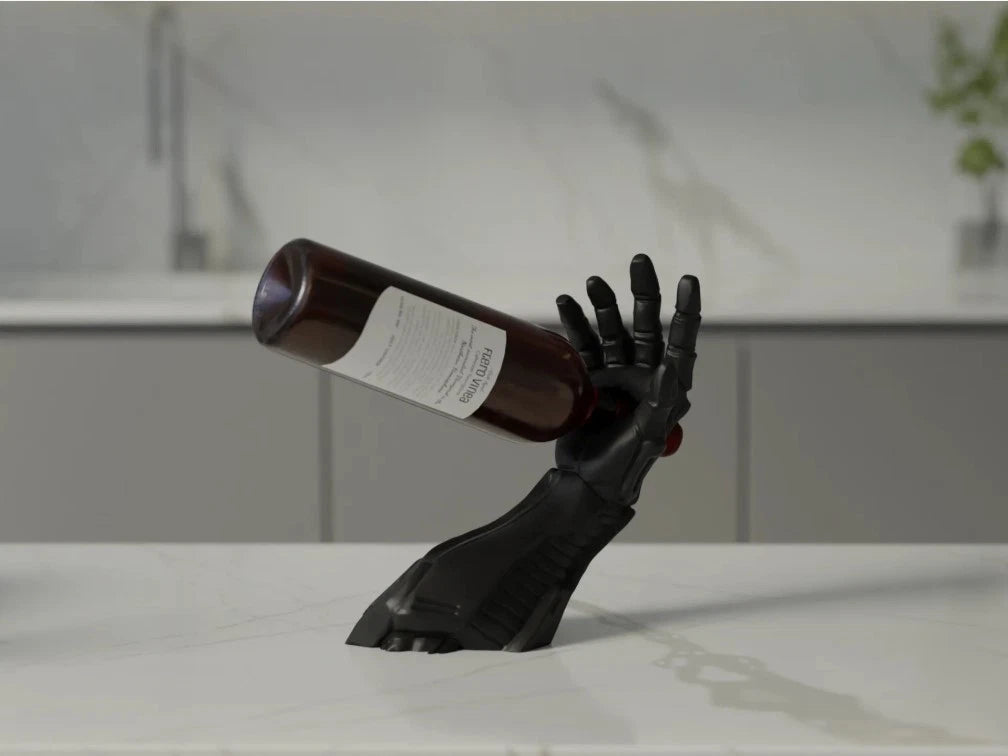 🦾Weinflaschenhalter – Roboterhand Design🍷